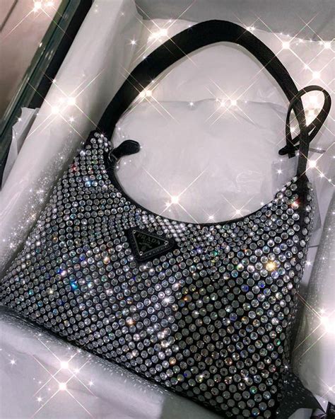 prada glitter bag black|prada sparkly hand bag.